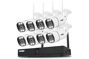 Two-Way Audio Anssipo 3MP Outdoor Security Camera System