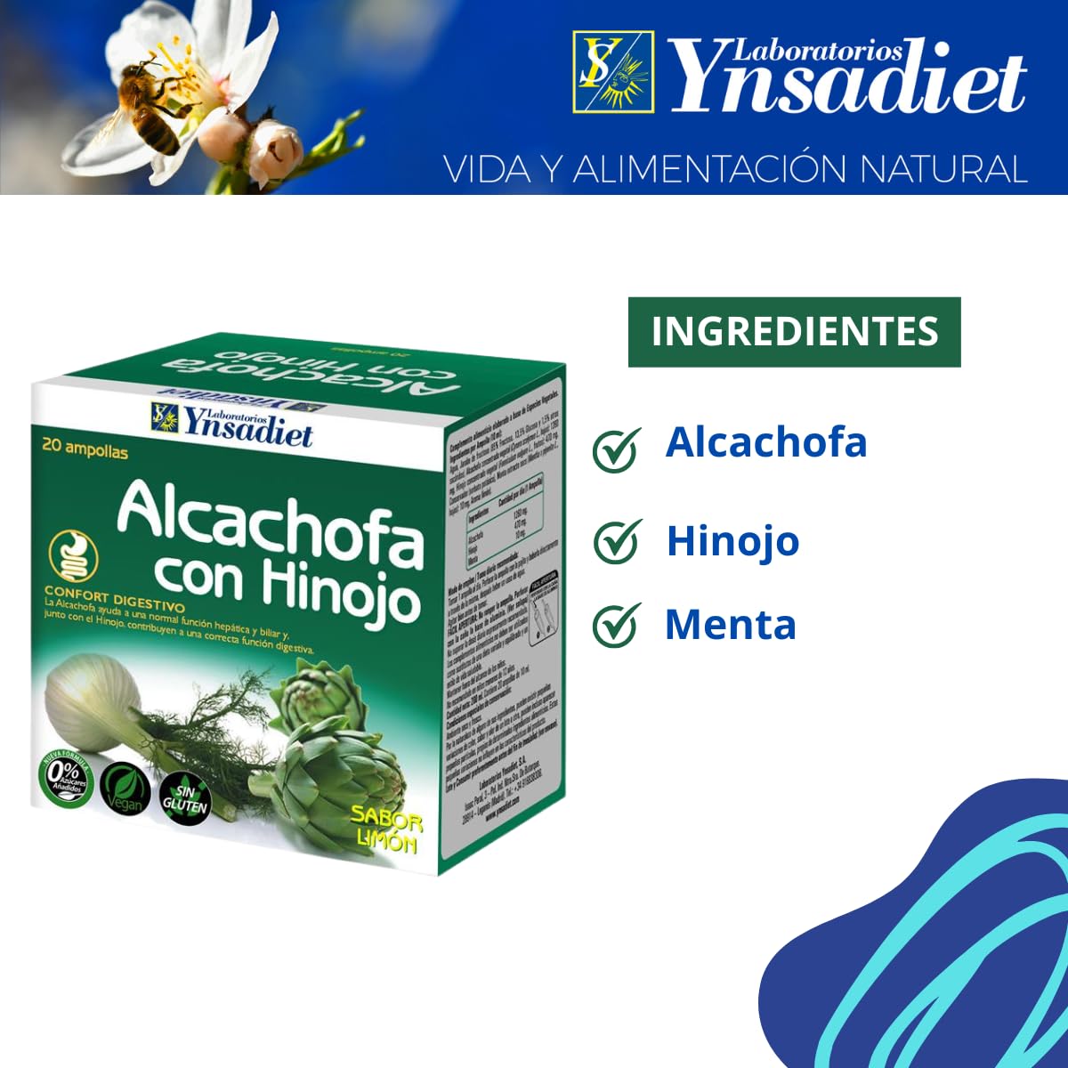 Alcachofa con Hinojo 20 ampollas de Ynsadiet