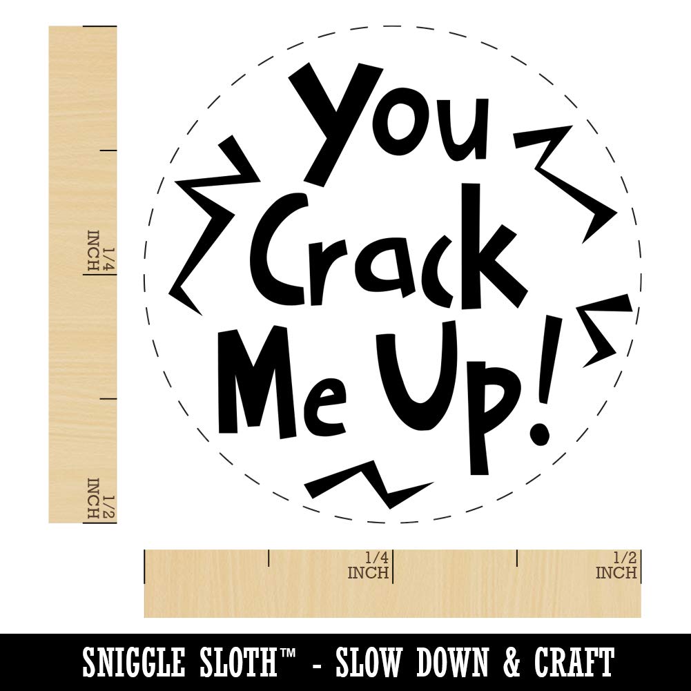 You Crack Me Up Chicken Egg Rubber Stamp - 1/2 Inch Mini