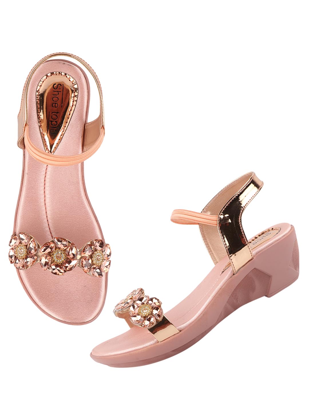Shoetopia Womens Girls-Fancy-903 Wedge Sandal-7 Kids UK (Girls-Fancy-903-Pink)-EU40 (B0D4VNHT49) Amazon Price History, Amazon Price Tracker