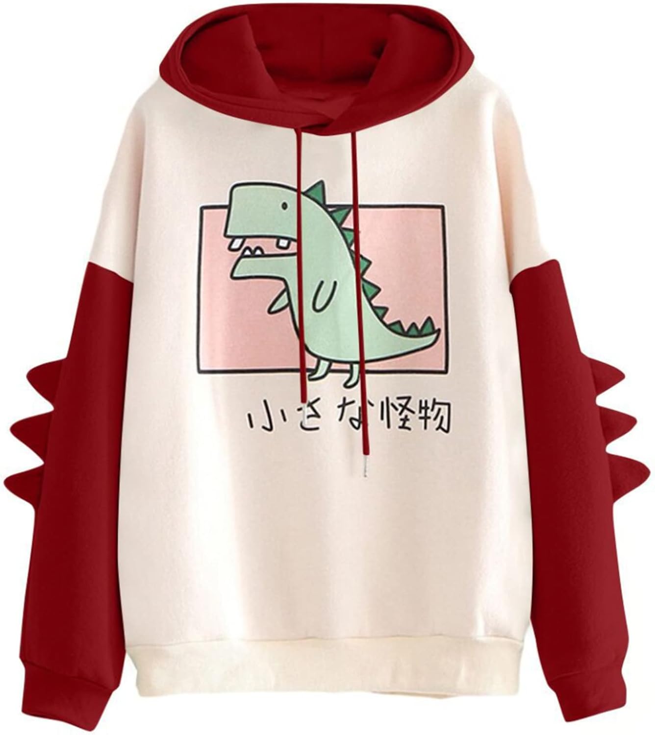Dinosaur Hoodie Kawaii Pullover Cute Hooded Sweatshirt For womens