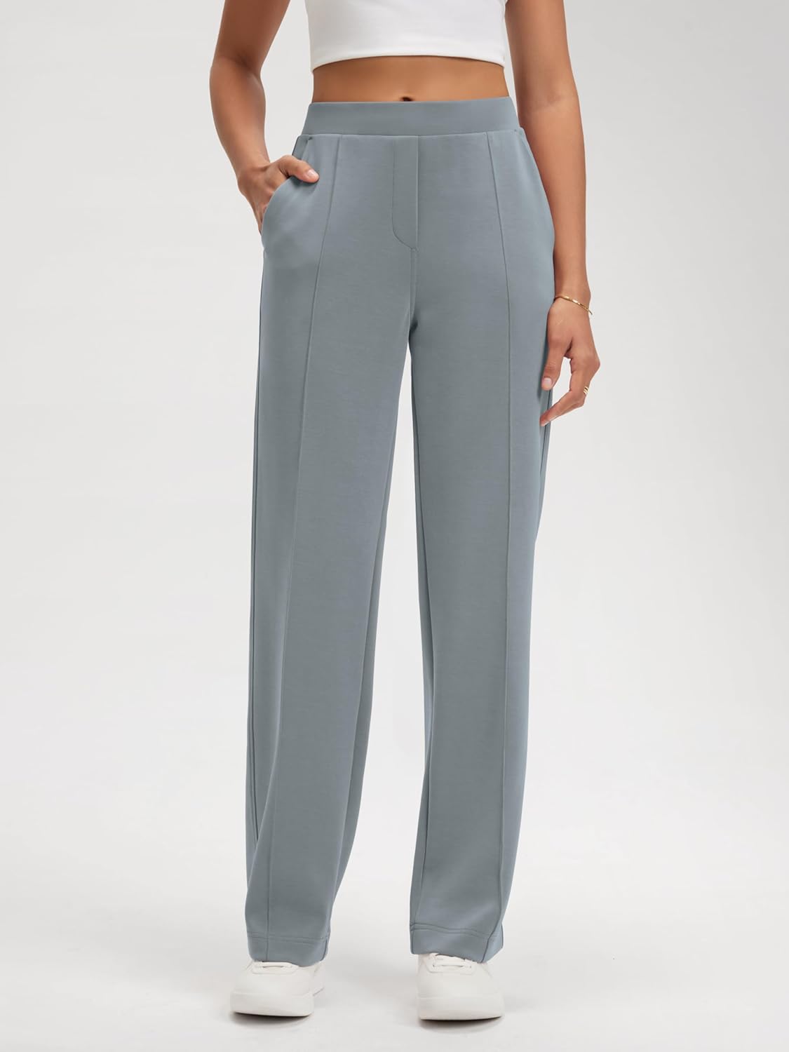 ODODOS Women's Modal Soft Classic Pants Mid Rise Pull-On Lounge Casual Work Pants with Pockets- 27" / 29" / 31" Inseam - Image 2