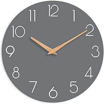 Silver Wooden Wall Clocks