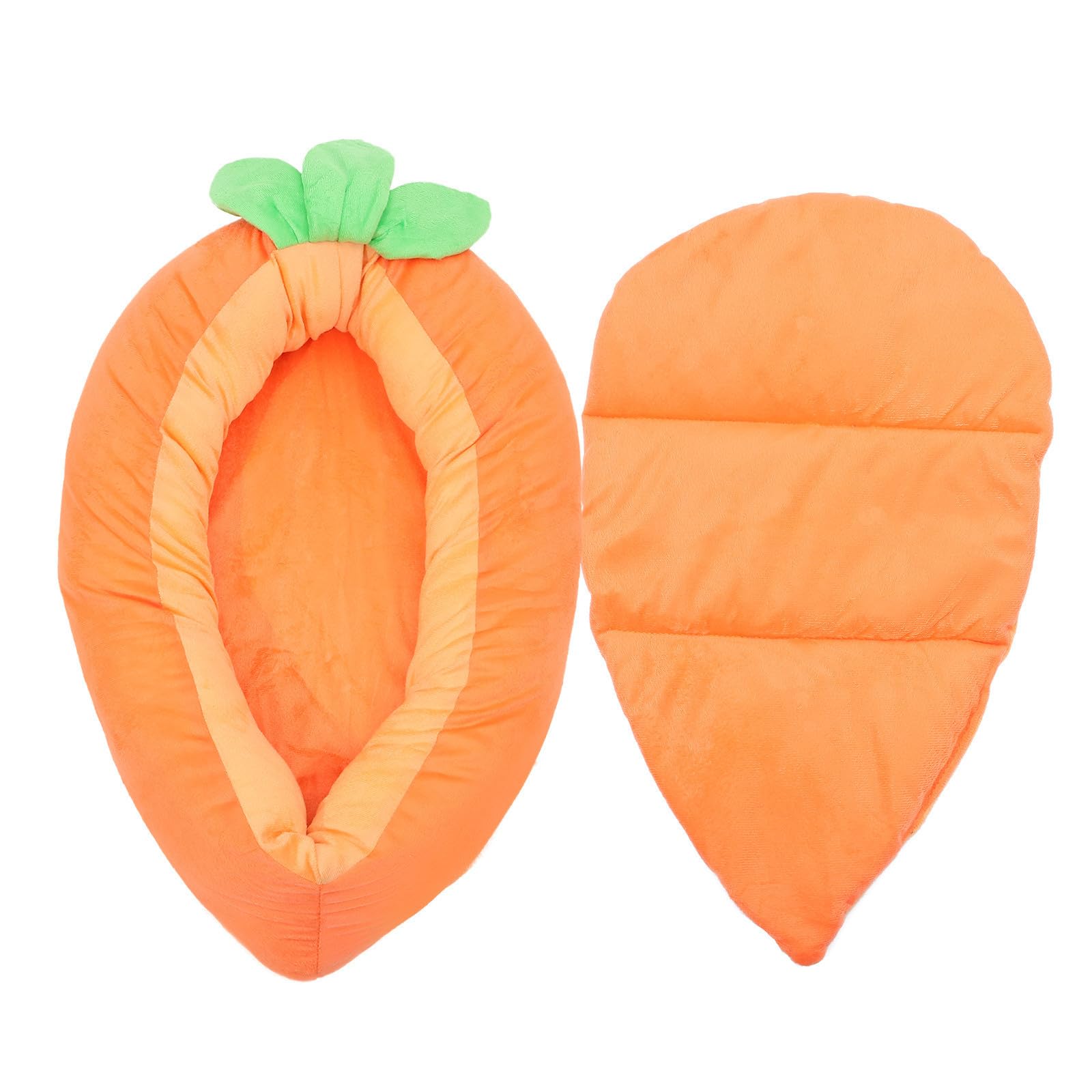 Didiseaon Karottenförmiges Kleintiernest für Innen, Orange, aus Stoff