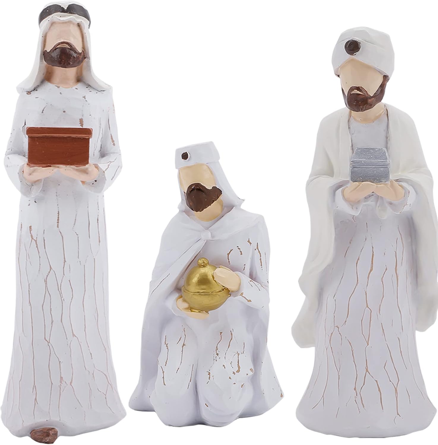 Nativity Figures Set, HandPainted Nativity Figurines Wise Men's