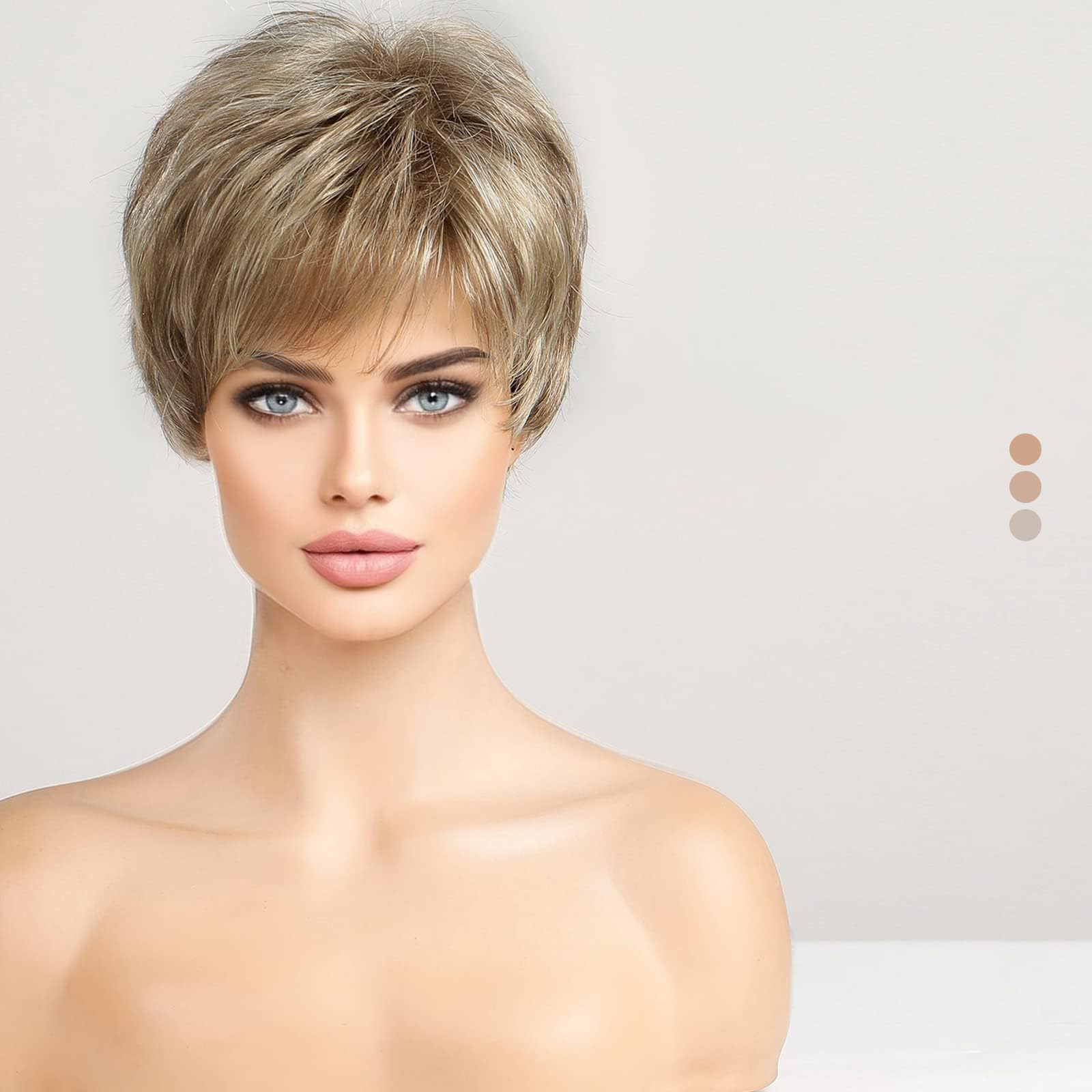 Amazon.com : HAIRCUBE Human-hair Like Texture Blonde Mixed 