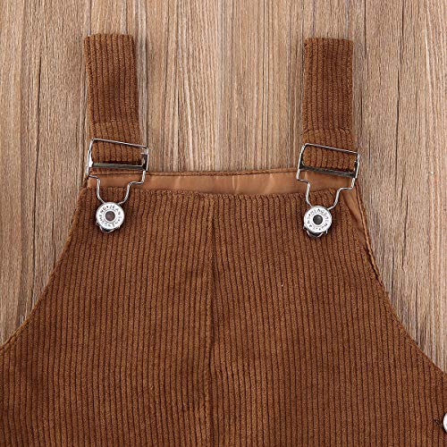 Toddler Baby Girls Corduroy Retro Mini Strap Dress Suspenders Solid Straight Loose Overalls Skirt Clothes4