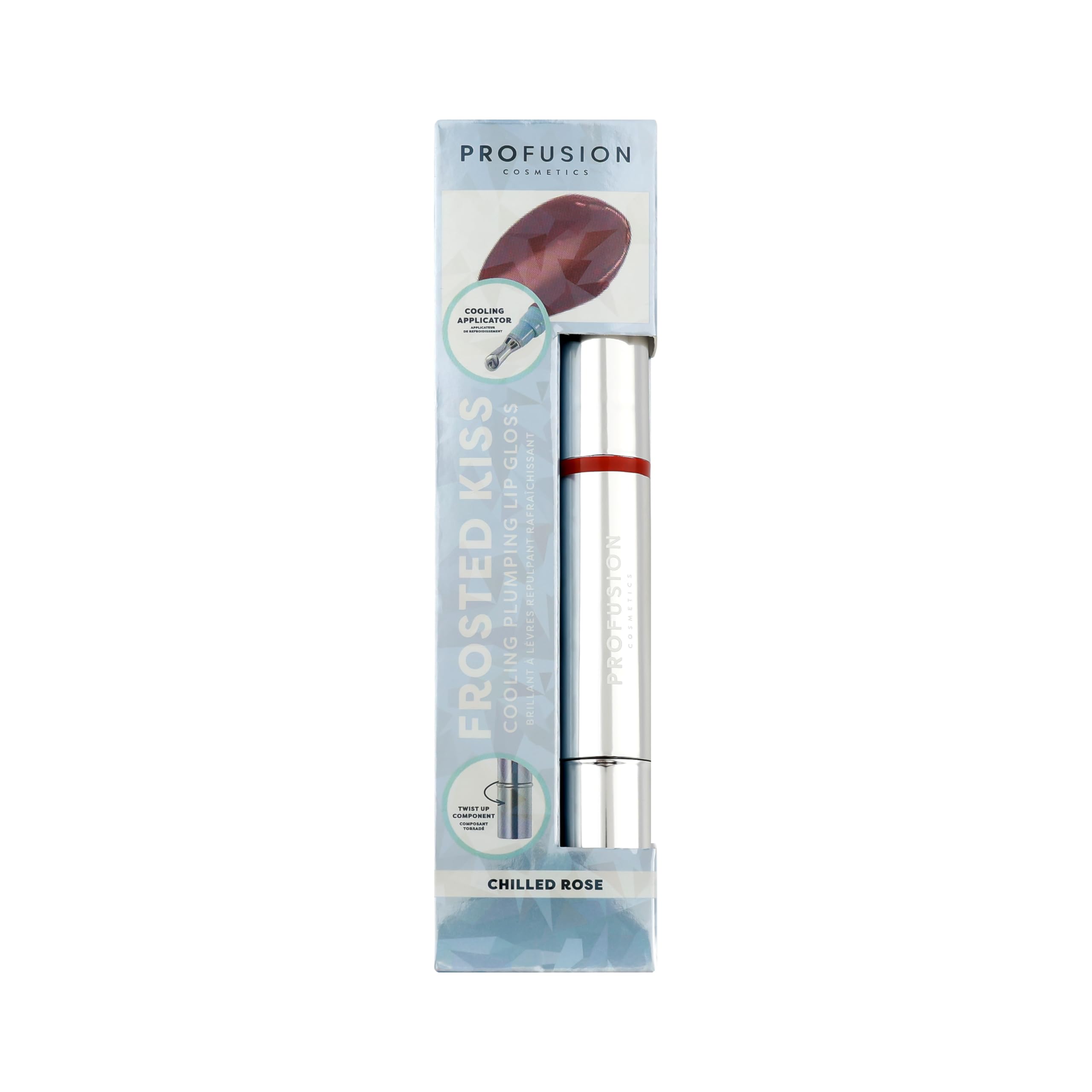 Profusion Cosmetics Frosted Kiss Cooling Plumping Lip Gloss - Chilled Rose