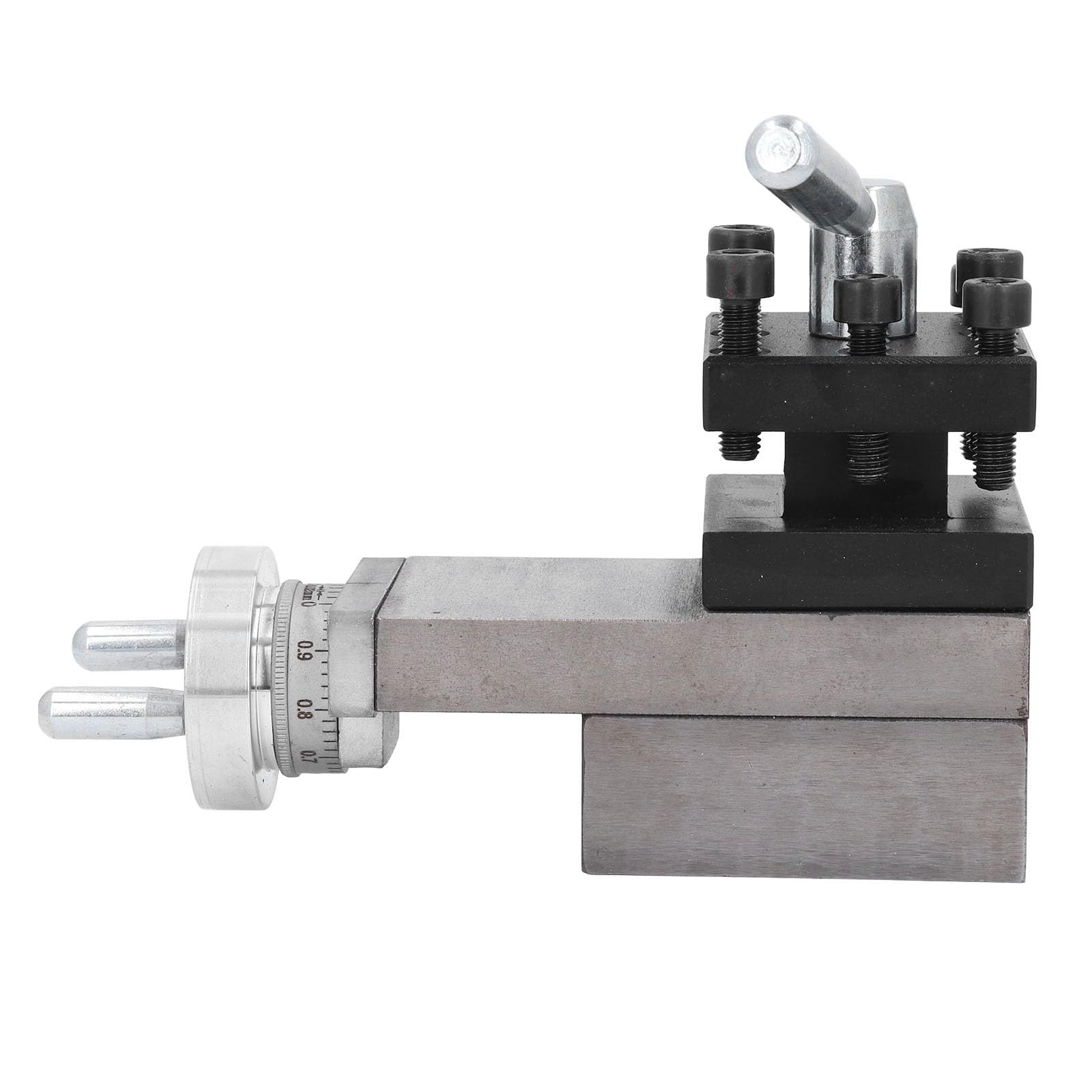 Jeffergarden Mini Tokarka Suwak Uchwyt Narzędziowy Żeliwny Uchwyt z Zaciskiem 60x60 Mm i Skokiem 65 Mm do MX 210 WM 210 i Innych Mini Tokarek