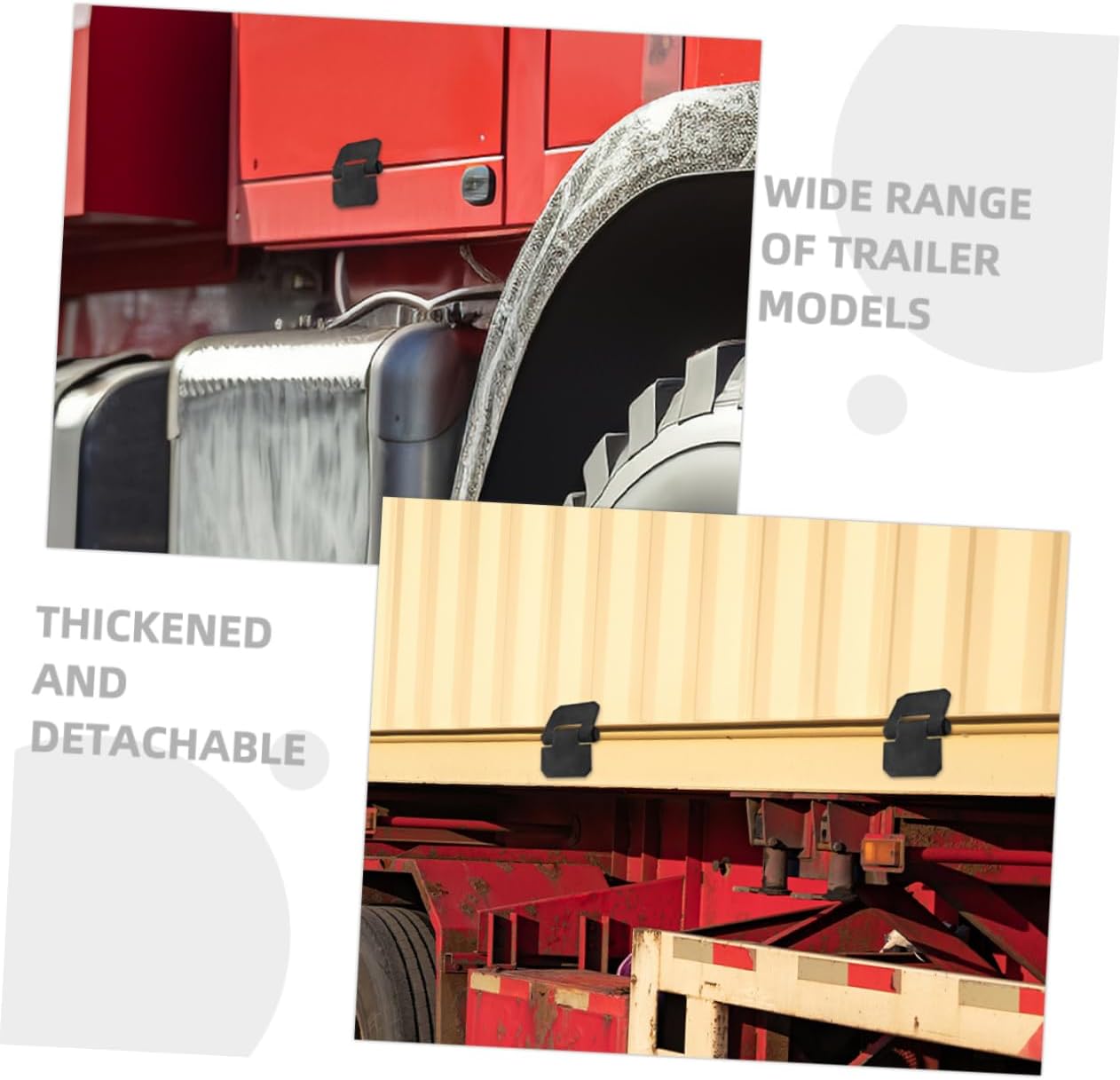 Cabilock 2pcs Weld Hinges for Doors Heavy Duty Hinges for Trailer Ramps Weldable Thickened Design Removable Axle