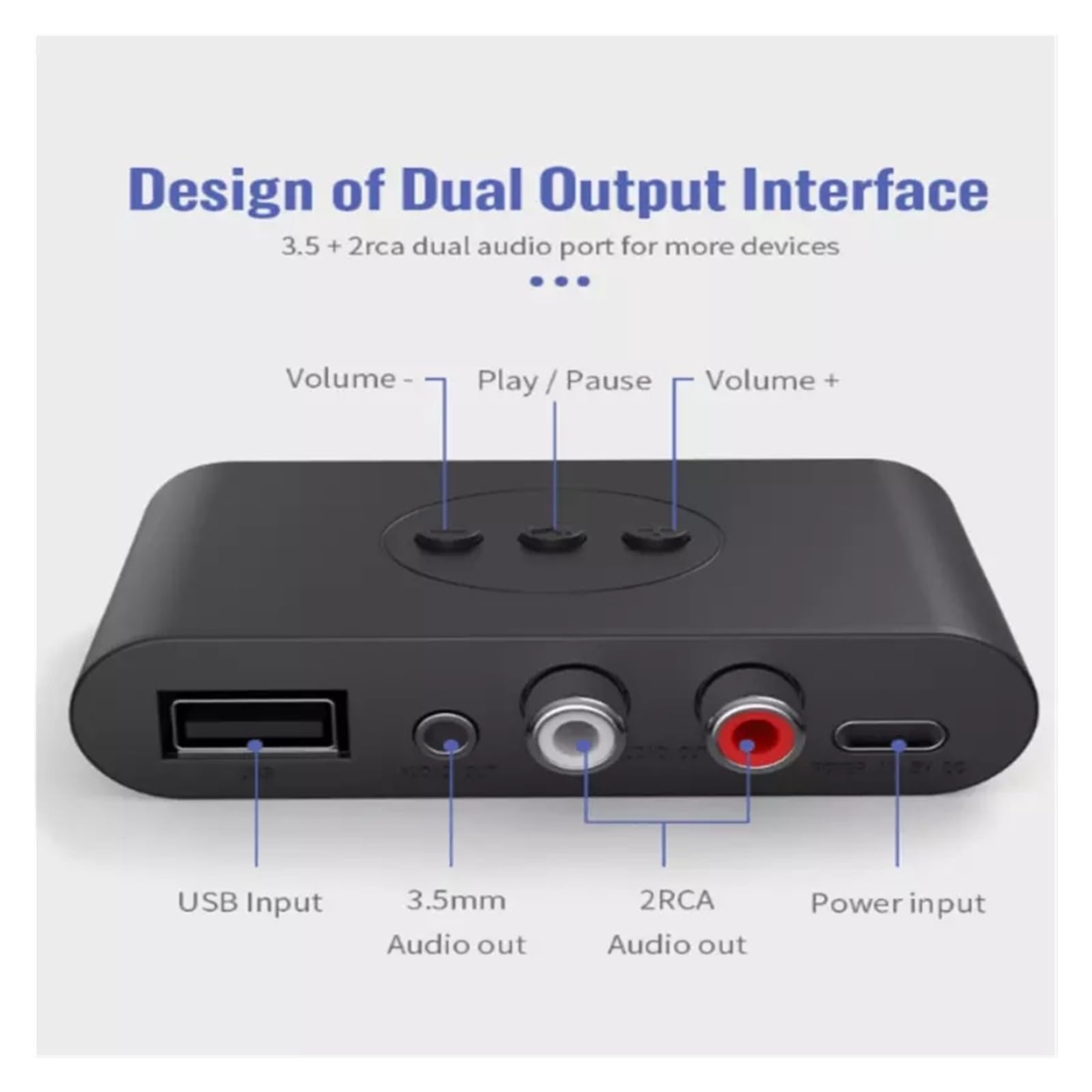 Odbiornik Audio Bluetooth Jack Stereo Bezprzewodowy Adapter Muzyczny Z Mikrofonem Do Wzmacniacza Głośników Zestawu Samochodowego