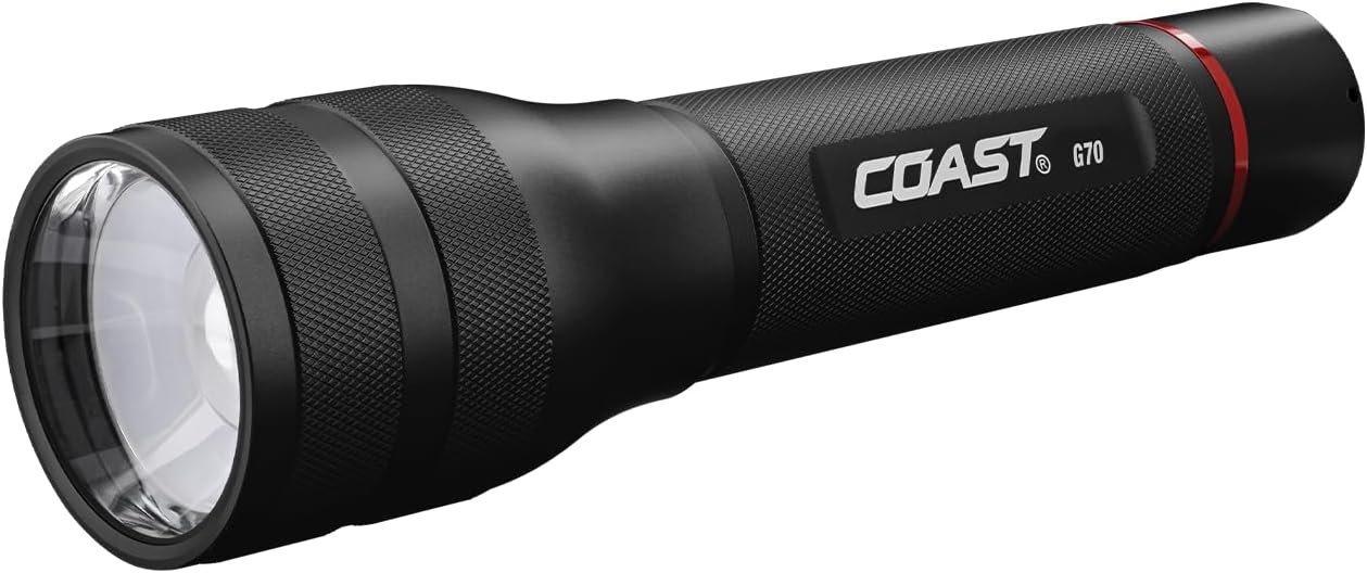 Coast® G70 1200 Lumen Pure Beam® Twist Focus™ LED Flashlight, Batteries Included