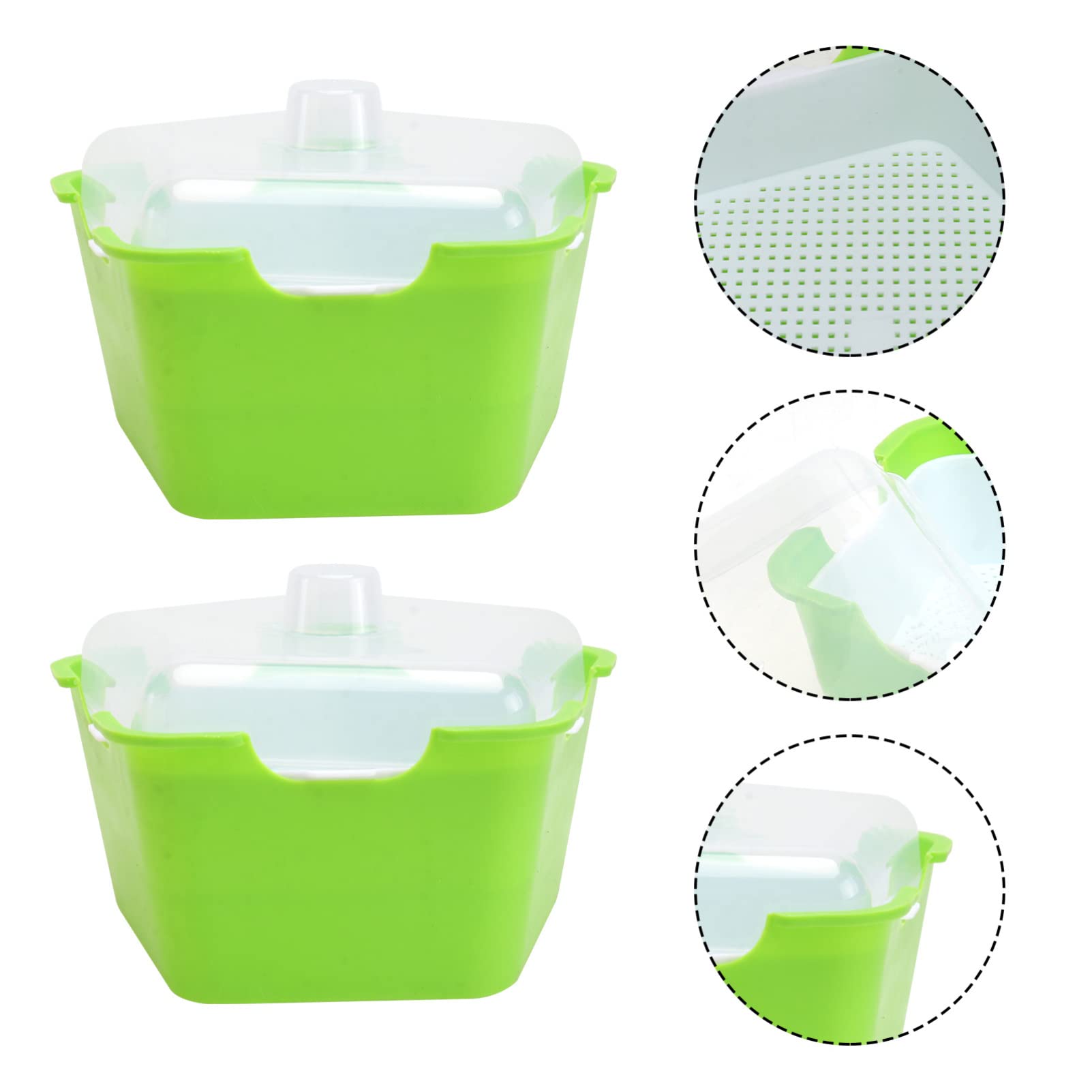 YARNOW 4 Ensembles Plateau De en Boîte Pentagonale Producteur D'agropyre Germer Pot De Pépinière De Germination Plateaux De Germination Kit De Germination PP Brancher Enfant Plante