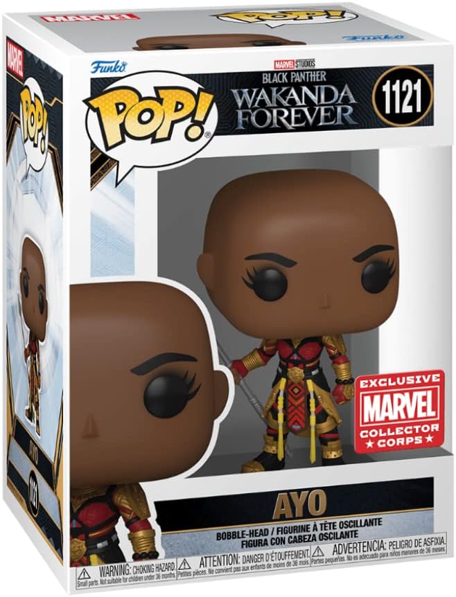 Pop! Funko Wakanda Forever Marvel Collector Corps Exclusive AYO #1121 w/ Free Arcylic Case - Image 2