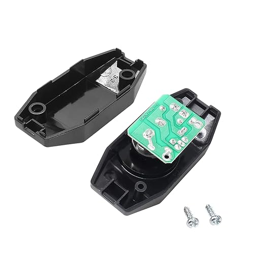 Miniatura 4 de BokWin 3 unids negro AC en línea dimmer 110 V interruptor de atenuación rotatorio dimmer para cable de lámpara