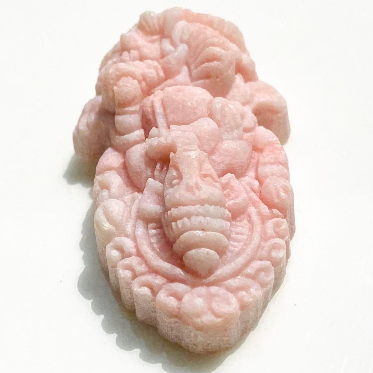 Amazon.co.jp: 天然石 可愛い ピンクオパール 原石 ガネーシャ神