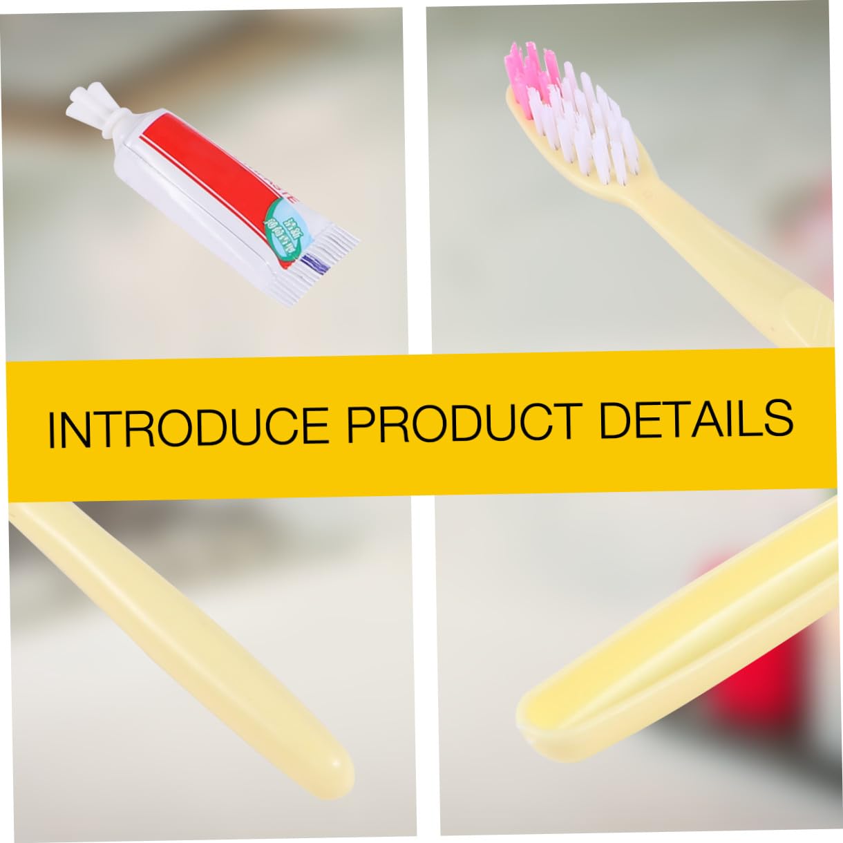 Cepillos de Dientes Desechables Portátil con Pasta Dental Individual Varios estilos Juego de 100 de Plástico de Viaje para Hotel y Uso en Viaje