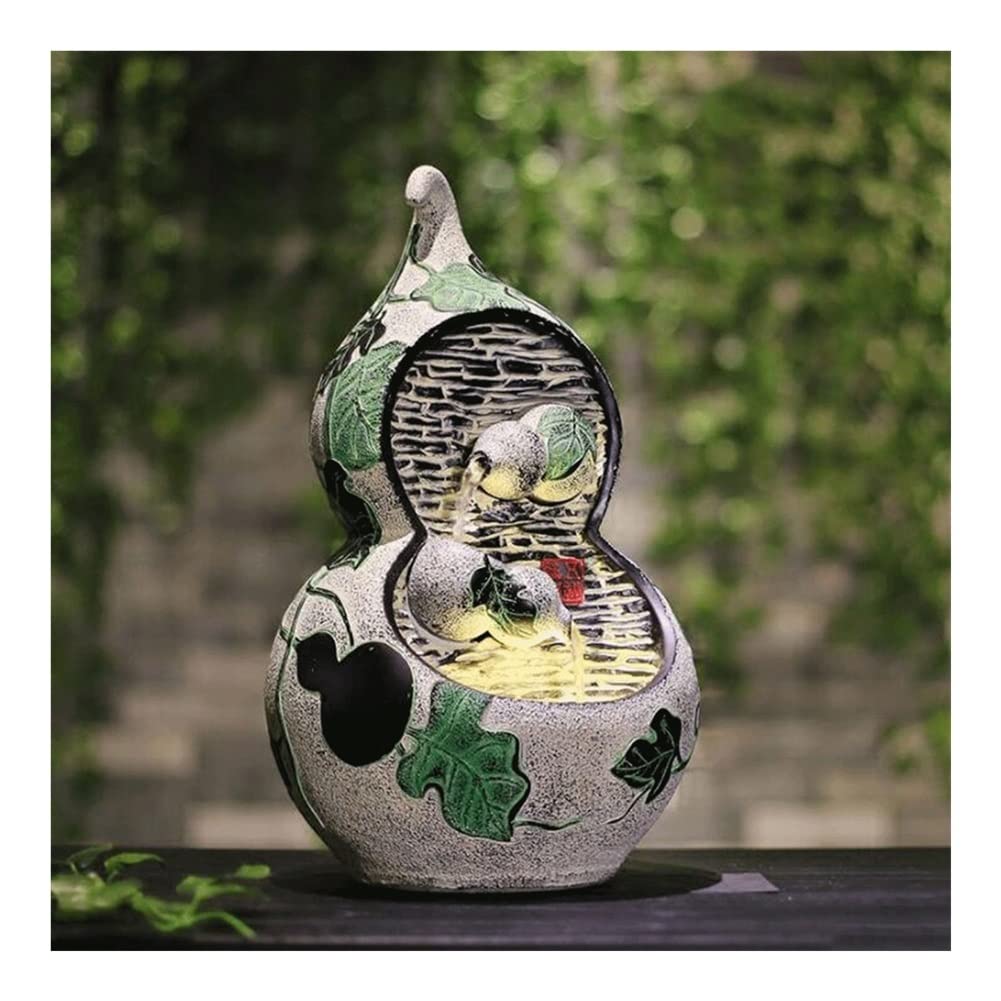 Fontaine decorative gourde miniature a circuit ferme cascade de table 20 * 30cm