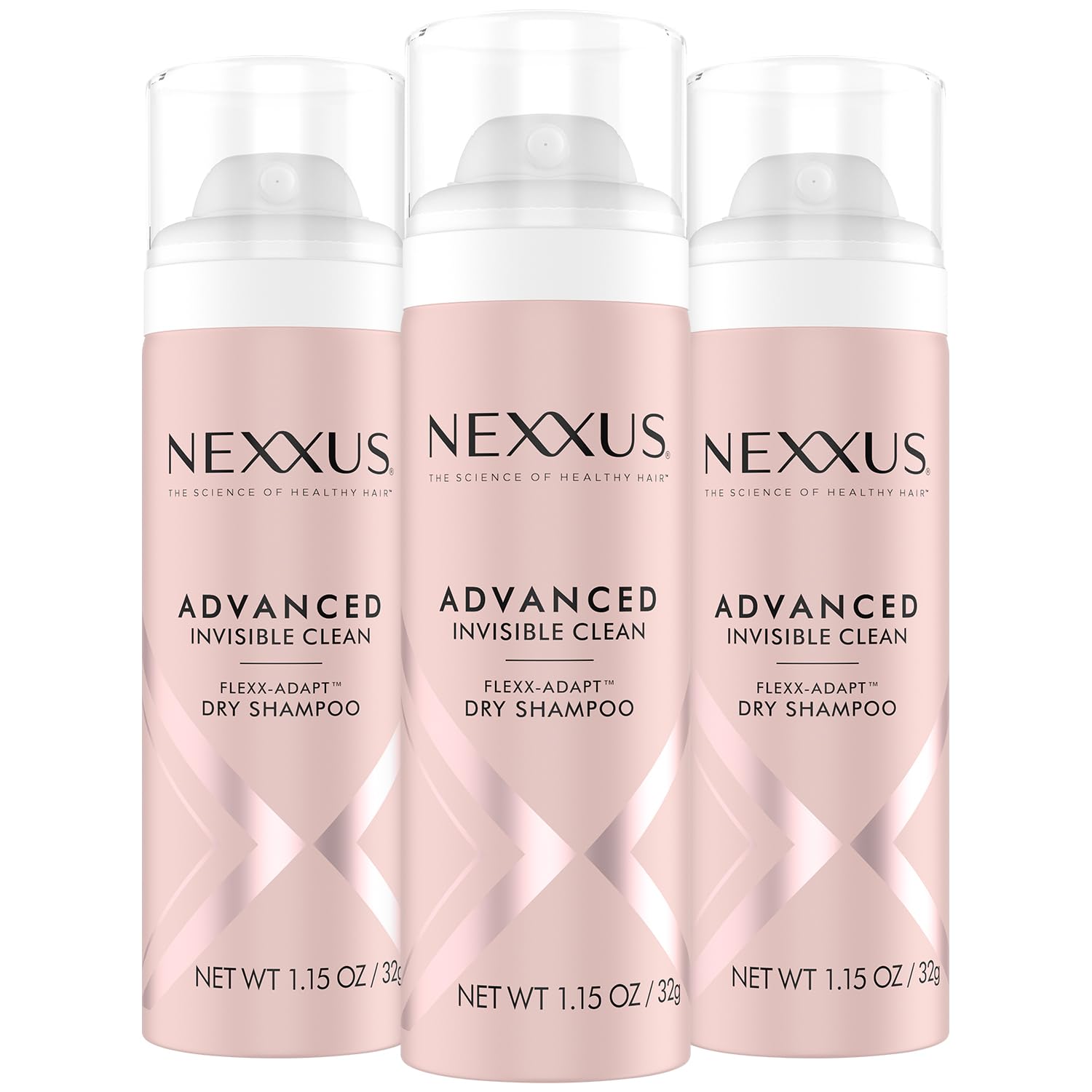 Nexxus Dry Shampoo, Travel-Size 3-Pack, Advanced Invisible Clean – Instant Oil Control for Soft, Shiny Hair Between Washes, Rose & Waterlily Scent, 1.15 Oz Ea 1.15 Ounce (Pack of 3)