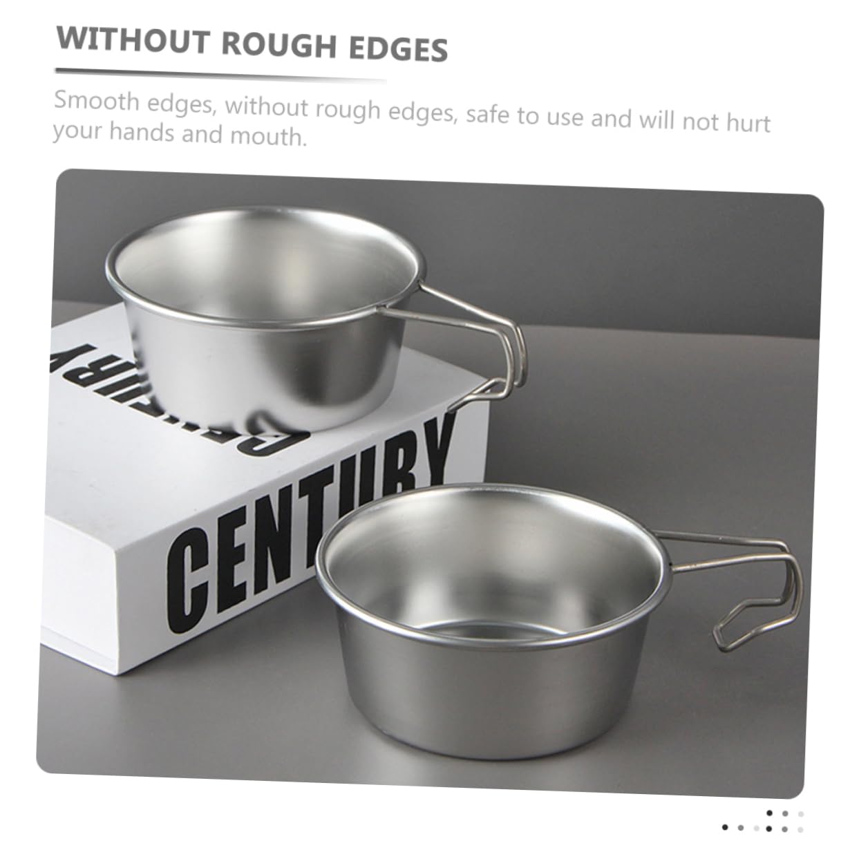 NAMOARLY Camping Bowl and Cup Set Lightweight Stainless Steel for Outdoor Cooking and Drinking