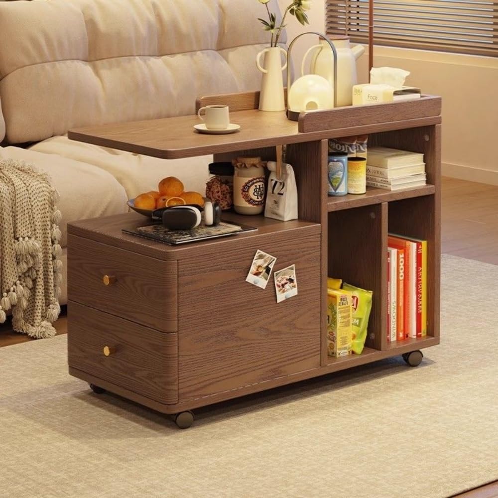 Table d'appoint étroite bois massif pour ranger vos petits espaces encombrés avec style