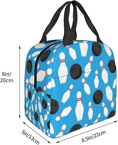 Miniatura 4 de VOOHDDY Bolsa de almuerzo con aislamiento de dibujos animados para hombres y mujeres, reutilizable, impermeable, portátil, hielera, térmica, para