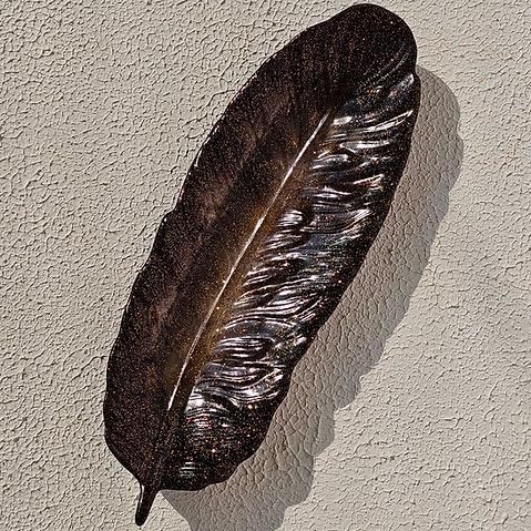 A E M Feather Trinket Resin Tray for Jewelry Keychains Rings Storage Holder Handmade Epoxy Resin Tray Size: 8.5" X 3.1"