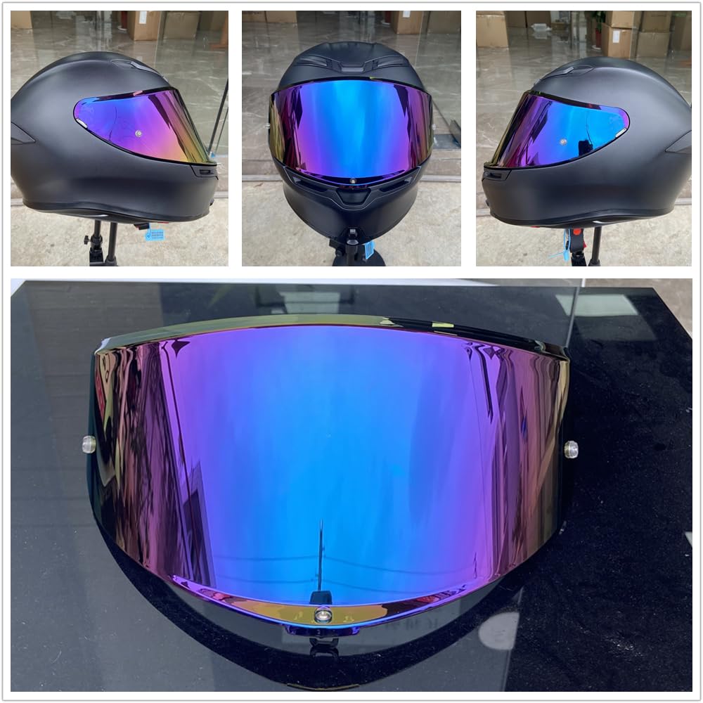 BSTOP K6 Shield Visor for AGV K6 K6S Face Shield Uv Protected Windshield Moto Helmet Accessories (Rainbow-Day use only)
