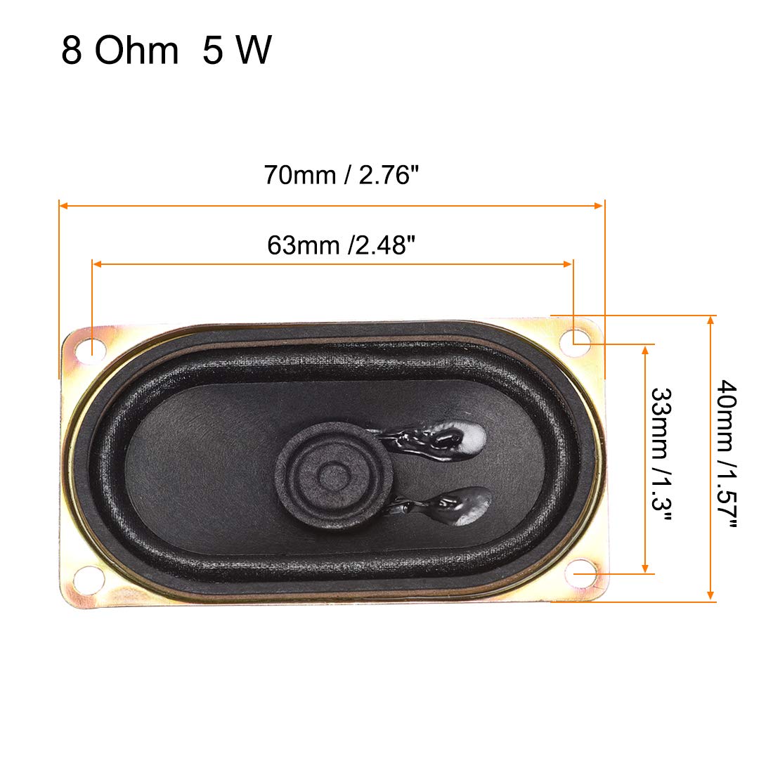 Fielect - Altavoz magnético redondo de 0,5 W 8 ohmios para bricolaje Fielect - Altavoz magnético redondo de 0,5 W 8 ohmios para bricolaje