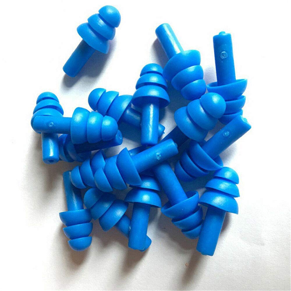 Powertool Lot de 5 paires de bouchons d'oreille en silicone anti-bruit, confortables et réutilisables pour dormir, ronflement, natation, travail, avion, voyage, noir