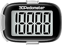 Vista 1 de Podómetro para caminar, contador de pasos 3D simple con clip y cordón, rastreador de actividades sin teléfono inteligente, rastreador de pasos