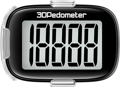 Podómetro para caminar, contador de pasos 3D simple con clip y cordón, rastreador de actividades sin teléfono inteligente, rastreador de pasos