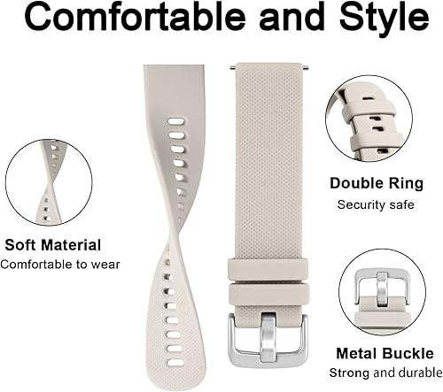 Miniatura 7 de GEAK Compatible con correas de reloj Garmin Vivoactive 5 para mujeres, correa de reloj de liberación rápida de silicona de 20 mm para Vivoactive