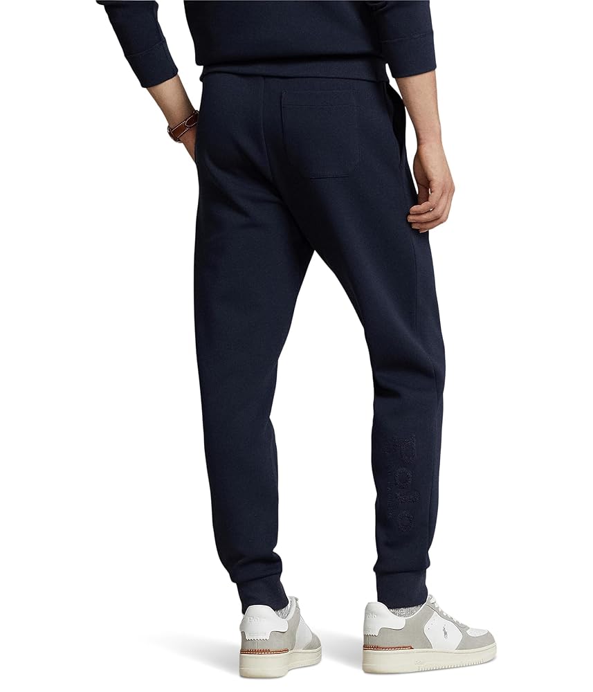 TEAM LOGO DOUBLE KNIT PANTS BLACK　L POLO RALPH LAUREN Mens Logo Double-Knit Jogger Pant Aviator