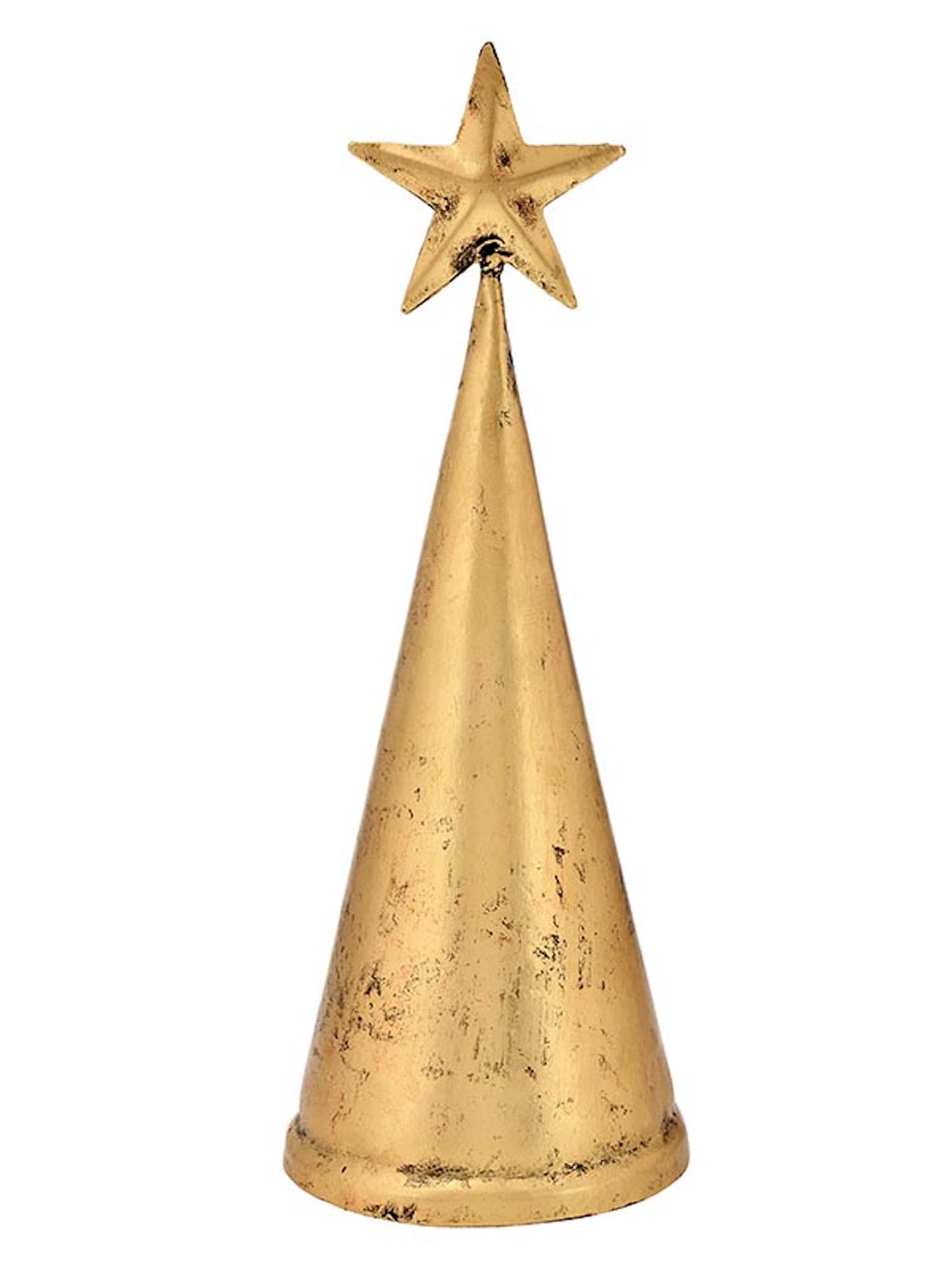Santa Barbara Design Decorative Bell Gold Metal Cone Tree Bell, 12" Tall