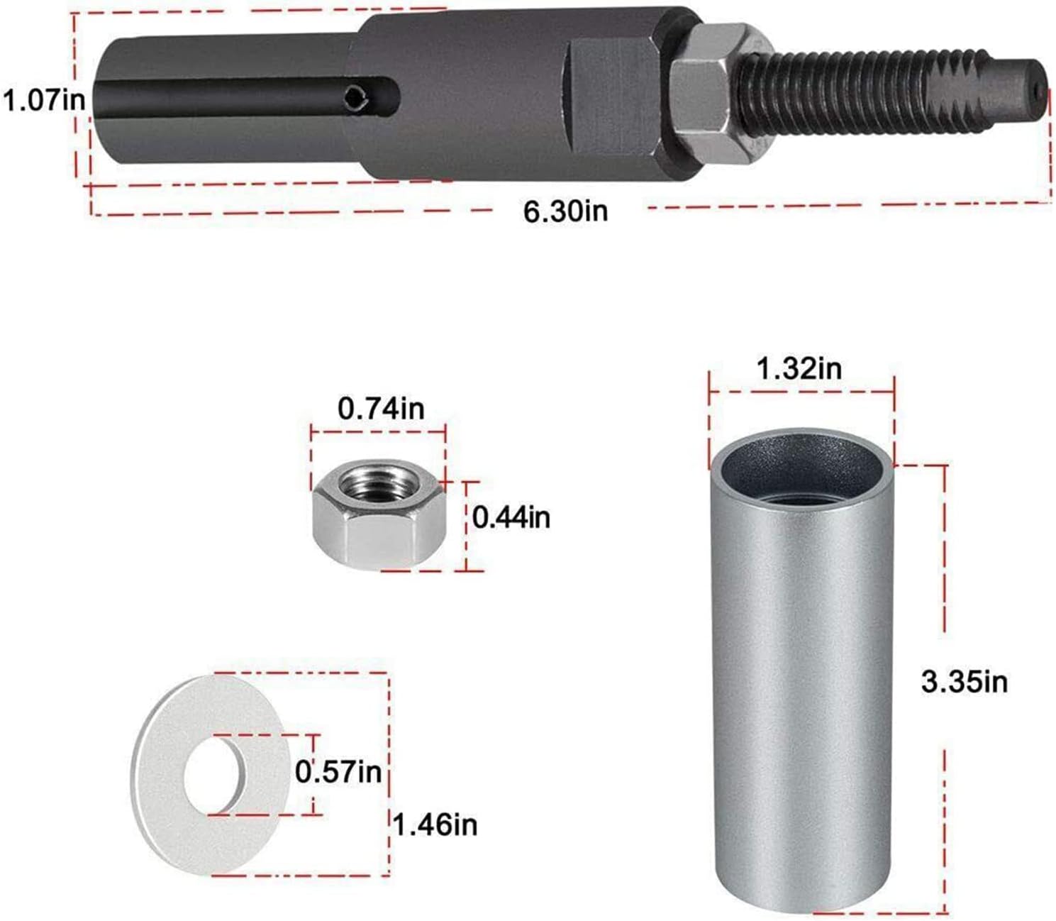 Injector Tube Remover Installer Tools Kit, Fuel Injector Sleeve Tool Fit for GM 6.6L Duramax Diesel 2001 to Present Similar to OTC-7222 Replaces J-45910