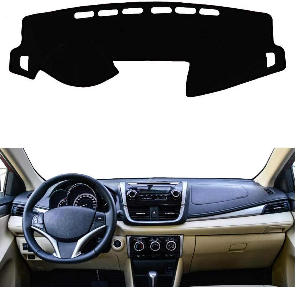 Dashmat for Toyota Yaris L 2014-2019 Vios 2014 2015 2016 2017 2018 Left Hand Drive Dashboard Cover Dash Pad Car Mat Carpet Custom Car-Styling Accessories