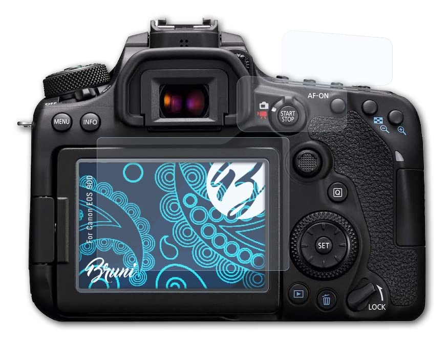 Bruni Screen Protector compatible with Canon EOS 90D Protector Film, crystal clear Protective Film (Set of 2)