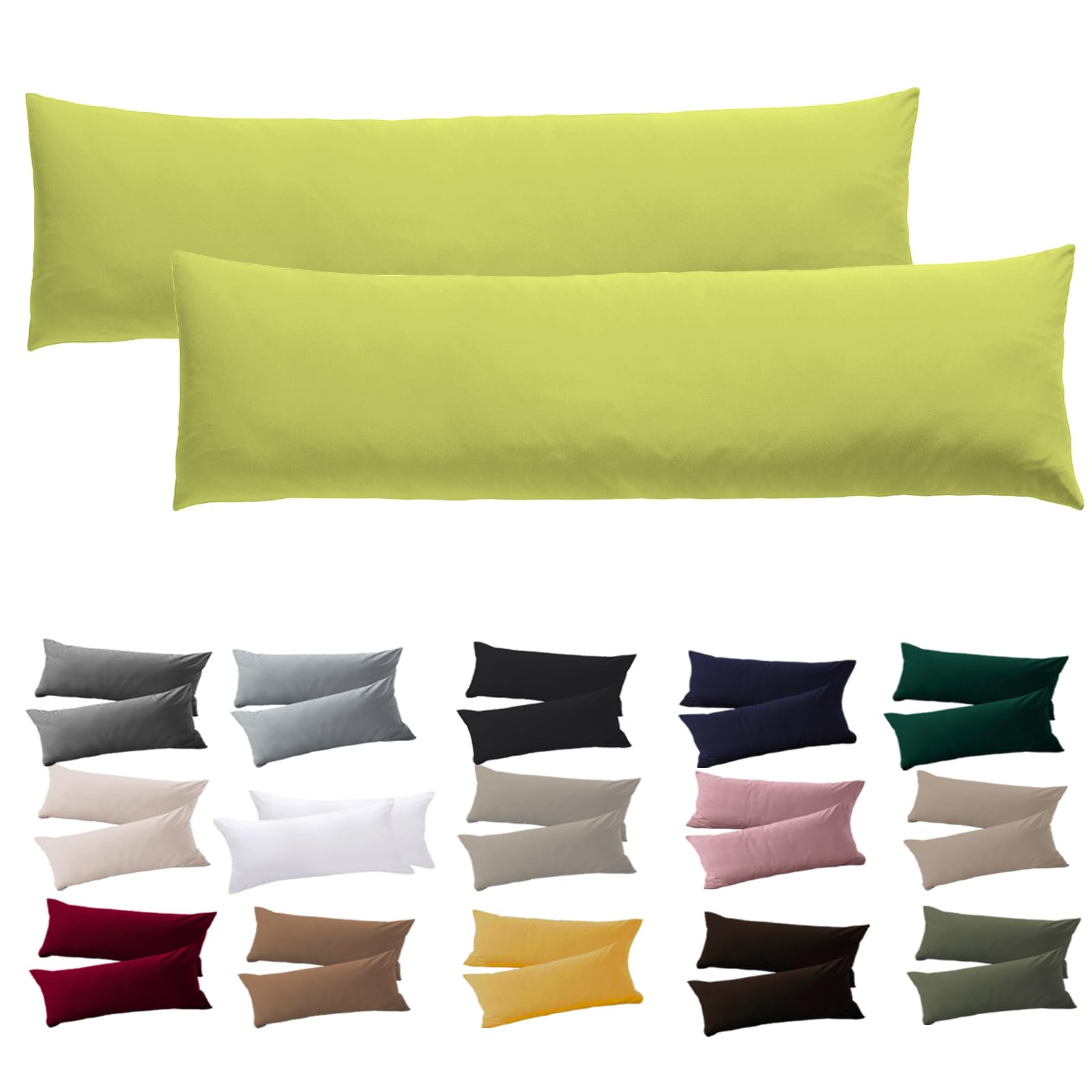 Soifox 2er Set Kissenbezug Mikrofaser weich und angenehm bügelfrei & knitterfrei