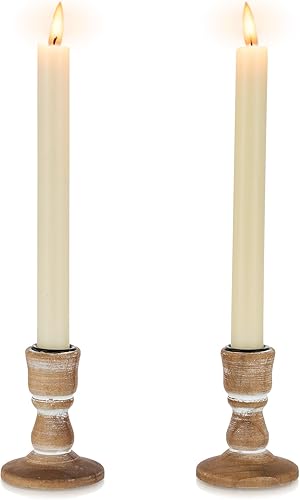 Portavelas cónicos de madera candelabros de madera, decoración rústica de otoño para sala de estar, mesa de comedor, centro de mesa de Navidad,