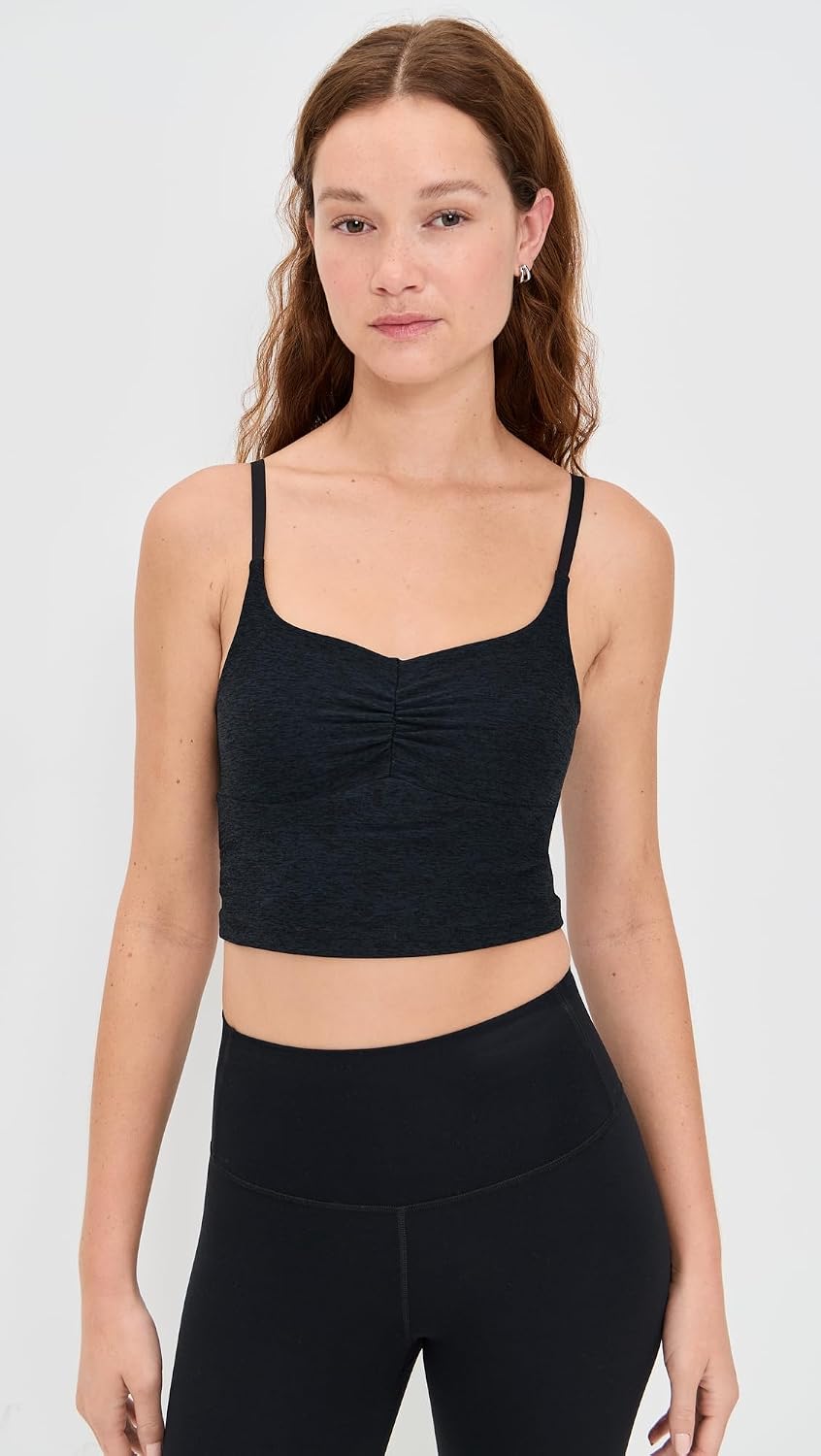 Beyond Yoga Women's Spacedye Raise the Barre Shirred Cropped Tank
