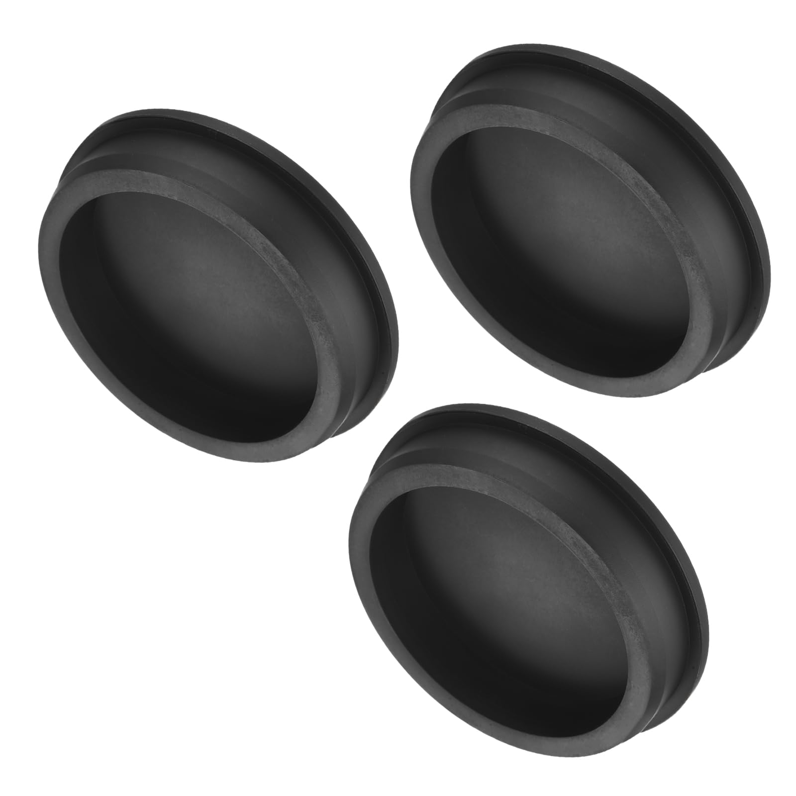 uxcell High Temp Silicone Plug Mount Dia 71.3mm/2.81 inch t Shaped Rubber Stopper Hole Plugs for Powder Coating Plating Waterproof Plugs Sealing Plugs Black Pack of 3(OD 77mm)