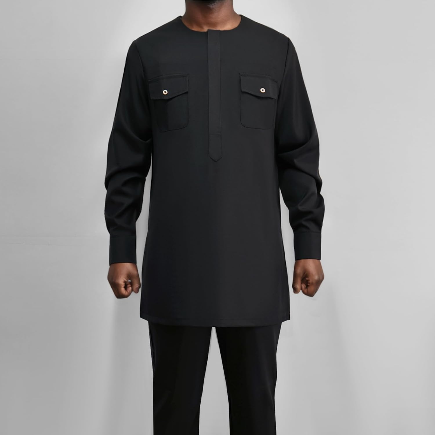 Men African Outfits 2 Piece Set Shirt Pants Nigerian Dashiki Suit Attire Clothing - Image 4