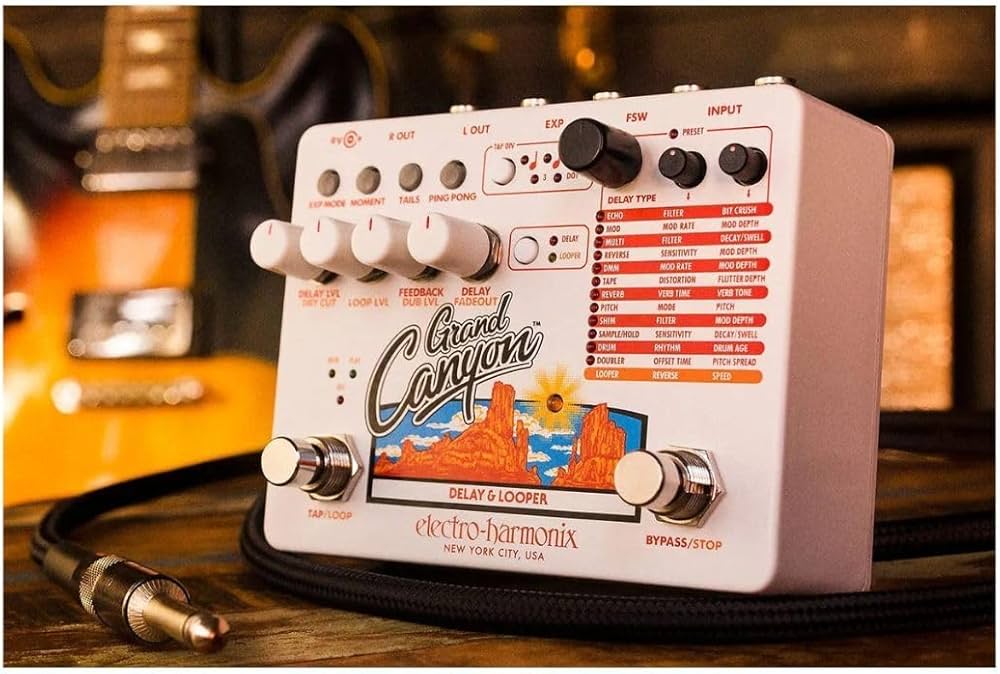 ギター Electro harmonix canyon delay and looper Pedal Electro-Harmonix Grand Canyon Delay & Looper | Amazon.com.br