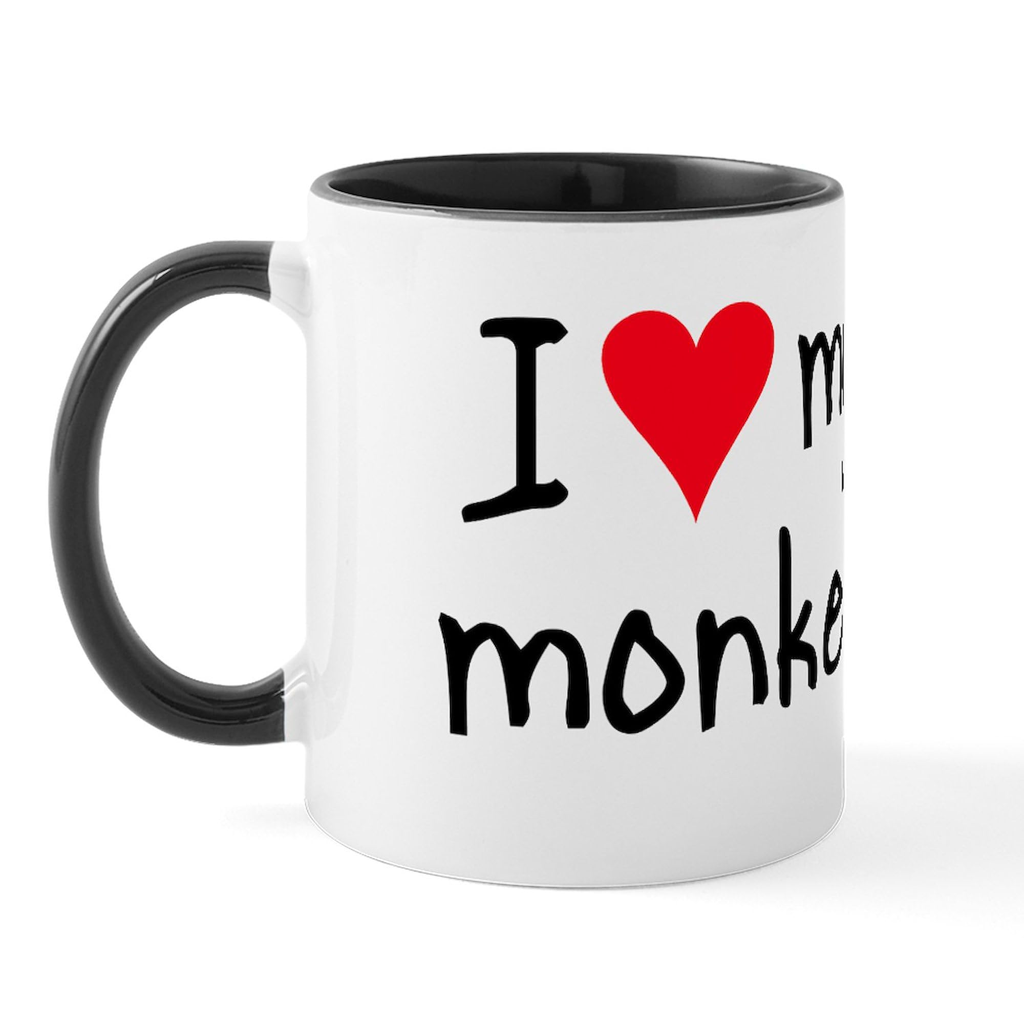 Amazon.com: CafePress I LOVE MY Monkey Mug 11 oz (325 ml) Ceramic Coffee Mug  : Home & Kitchen