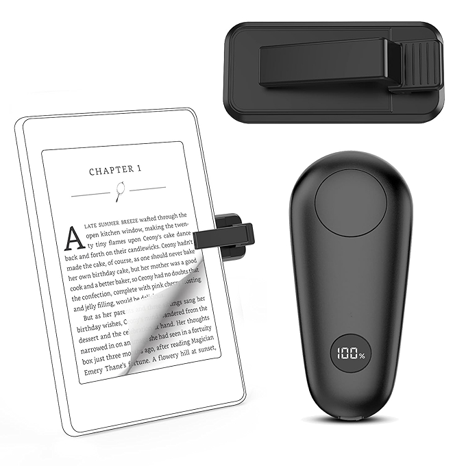 RF遥控翻页器适用于Kindle Paperwhite及iPad平板阅读附件，黑色