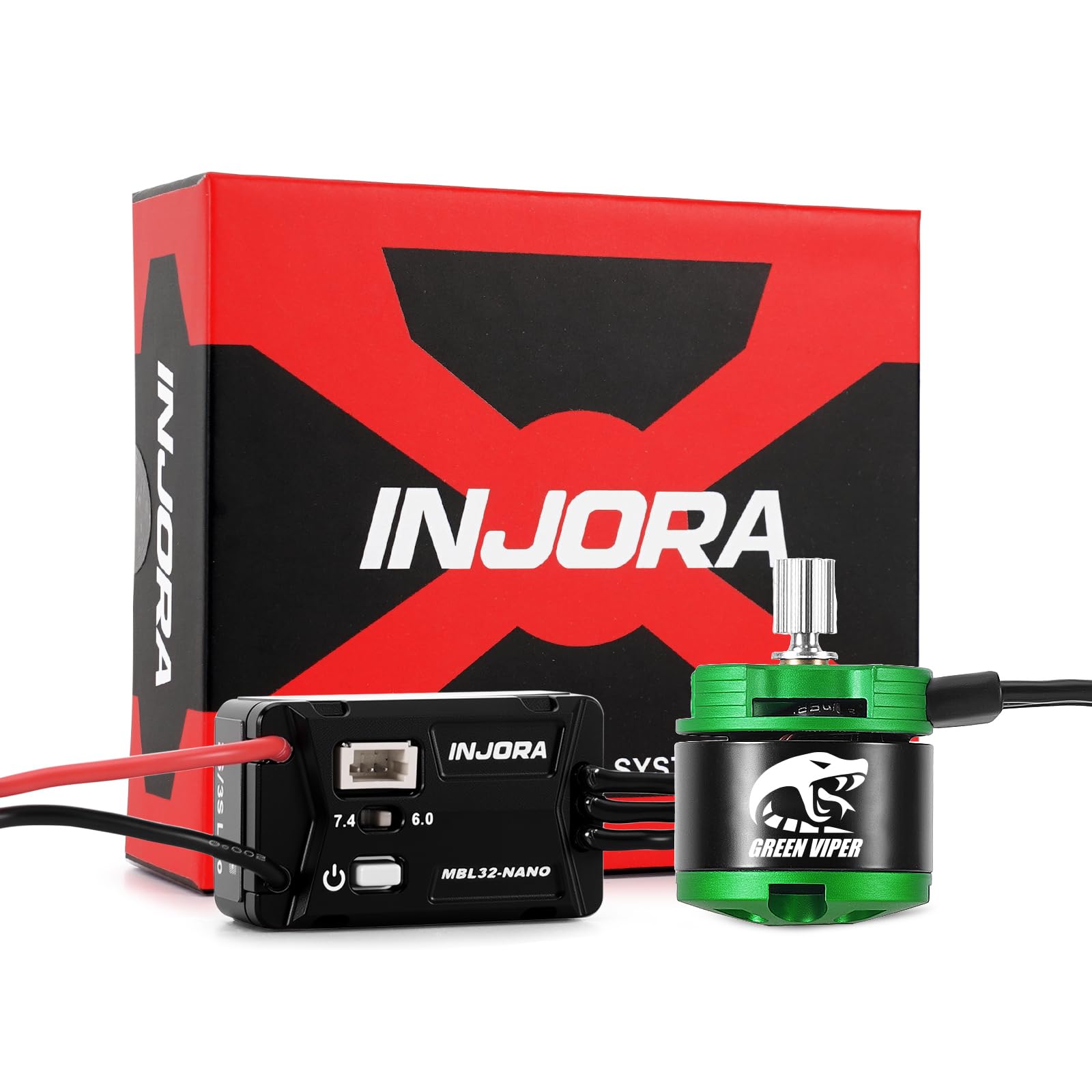 Amazon.com: INJORA MBL32-NANO Brushless ESC & 1621 Green Viper