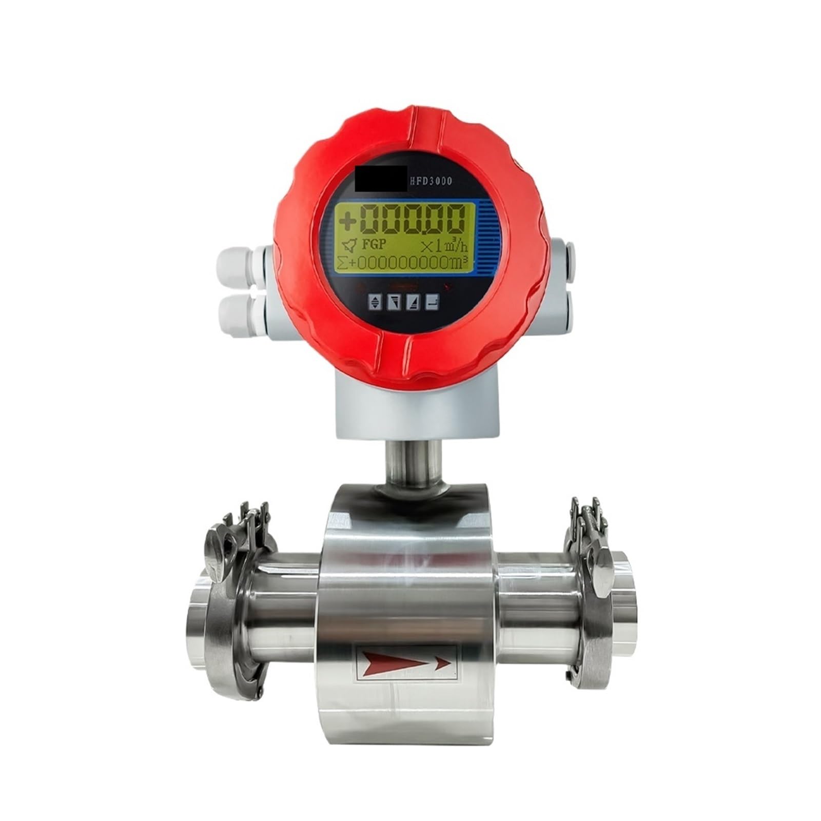 BALYDLUL Electromagnetic Flow Meter Water Clamp Connection Lining 220VAC 24VDC Flowmeter(DN40 SS304 Clamp)