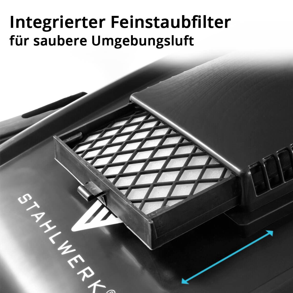 STAHLWERK Kehrmaschine SL-35 ST mit 1000 mm Kehrbreite und 55 l Fassungsvermögen, Handkehrmaschine/Bodenkehrmaschine mit doppeltem Bürstenkopf