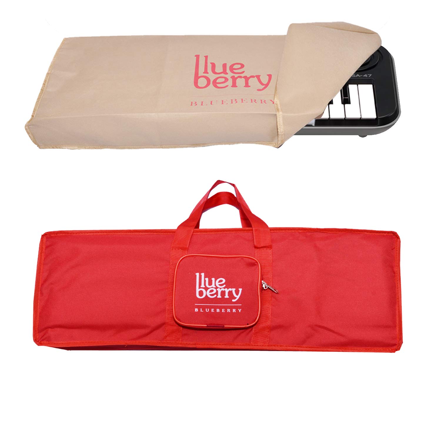 Blueberry KB-10 Padded Gig cover Keyboard Bag & Dust Cover Compatible with Casio SA-46, Casio SA-47 & Casio SA-50 Digital Keyboard (Red)-image-21